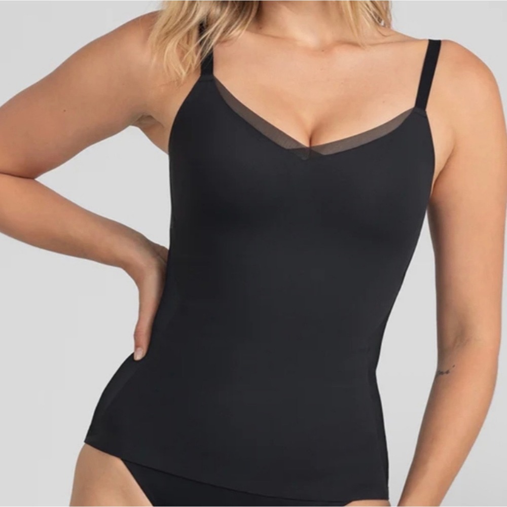 Honeylove LiftWear Cami Onyx Black Shapewear Camisole V-Neck Size XL